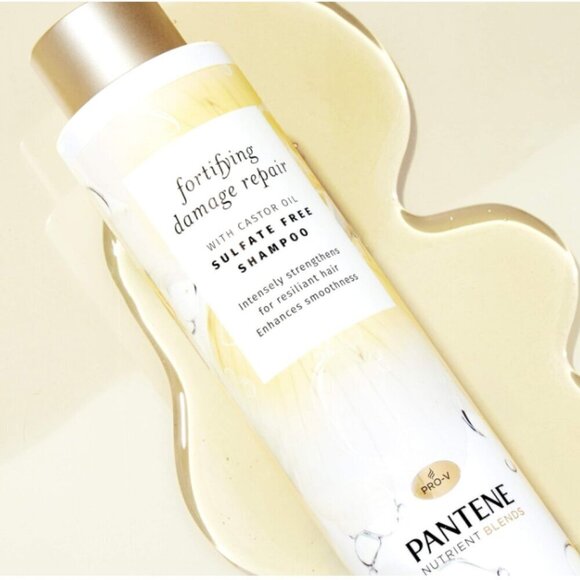 Pantene Nutrient Blends Sulfate Free Castor Oil Shampoo for Damage Repair - 9.6 - Picture 2 of 8